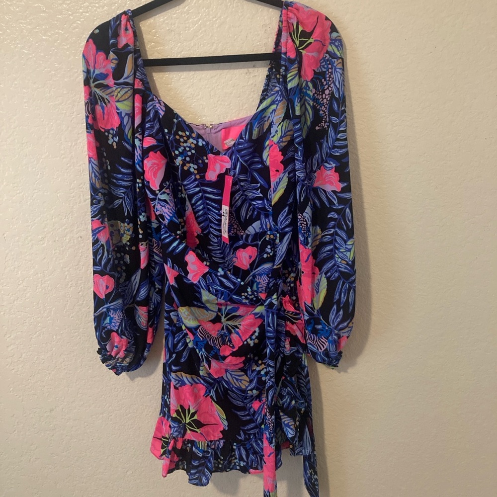 Lilly Pulitzer Tropical Mini Dress - Pink and Blue